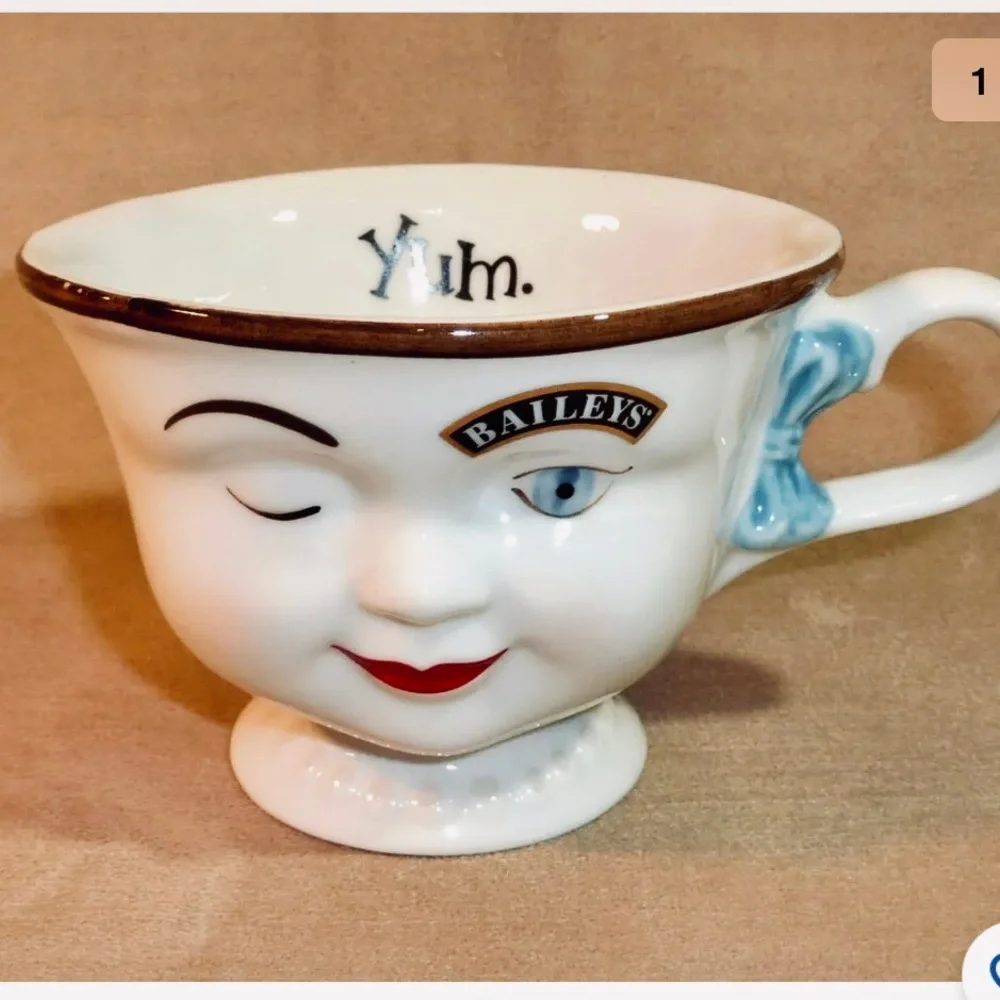 VTG Bailey One Mug Cup Irish Cream Winking Face